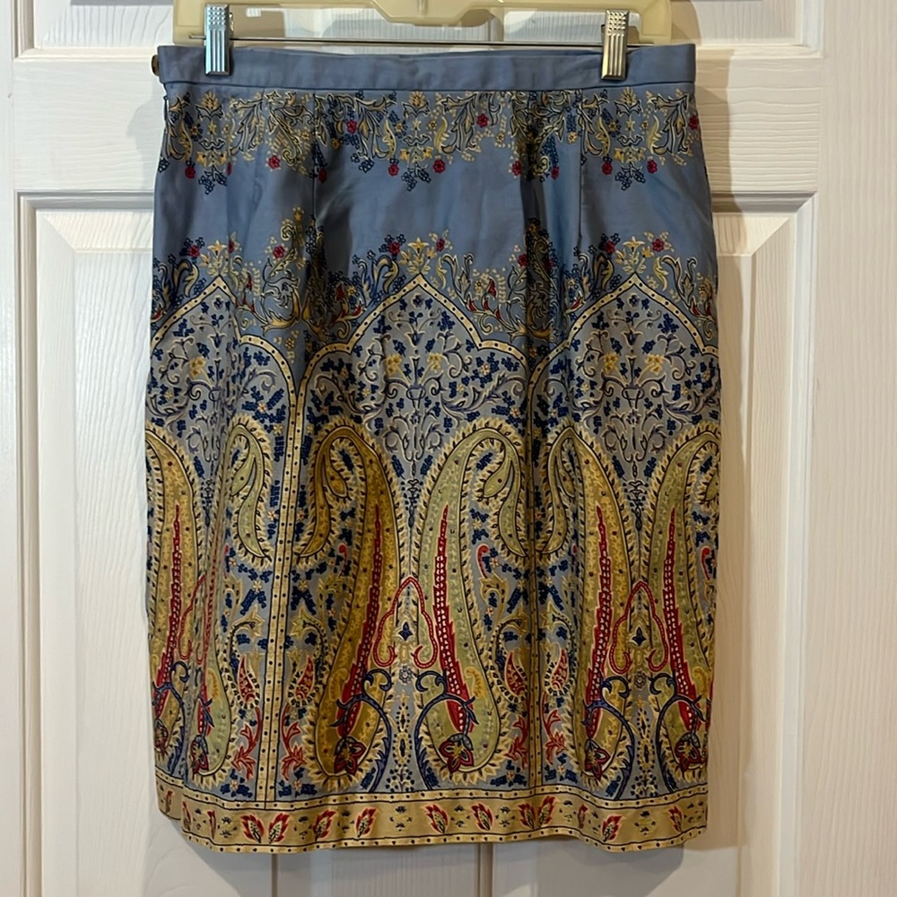 Talbots paisley floral pencil skirt size 10